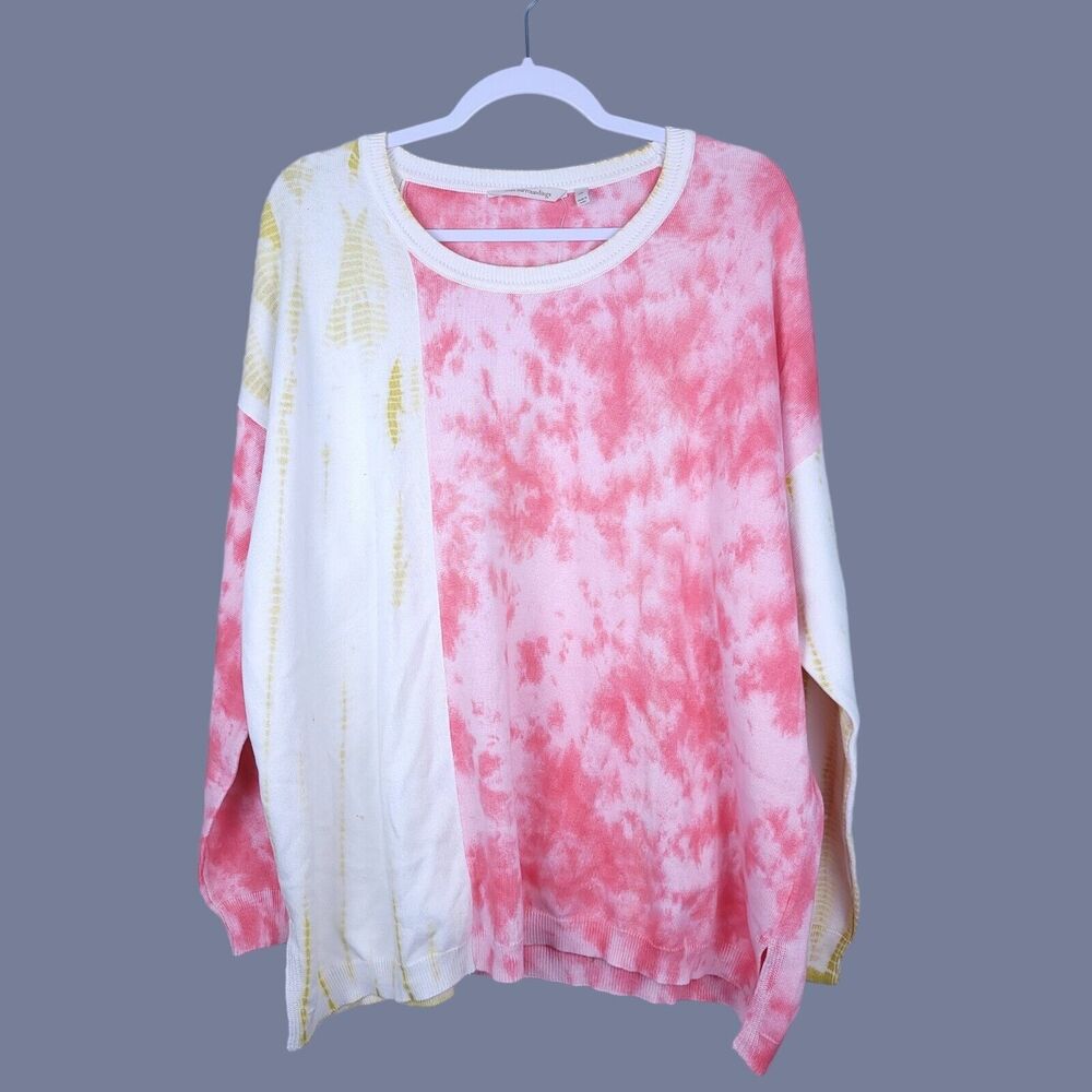 Soft Surroundings Tie Dye Colorblock Sweater Size 2X